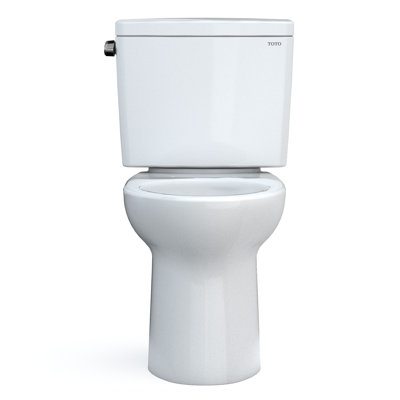 TOTO® Drake® Two-Piece Elongated 1.6 GPF Universal Height TORNADO FLUSH® Toilet with CEFIONTECT®, Cotton White