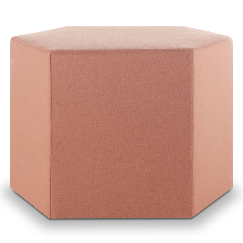 Hecks Upholstered Ottoman, Vesper Blush