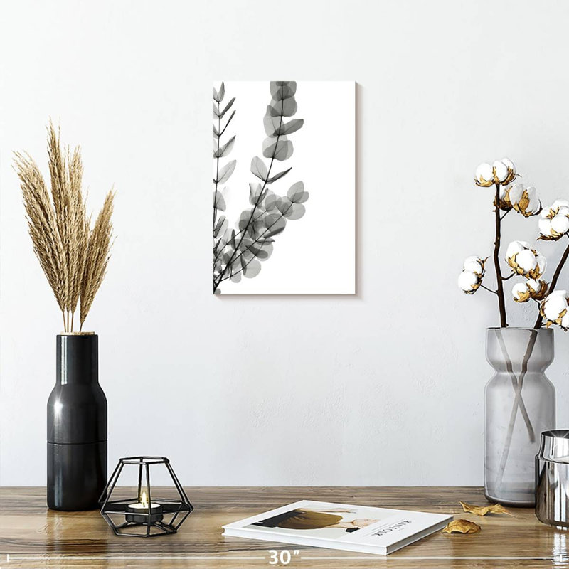 Harnek noir feuilles d'eucalyptus, H 12 po x l 8 po