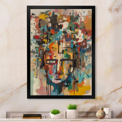 Abstract Face Portrait II - Abstract Liquid Ink Canvas Prints