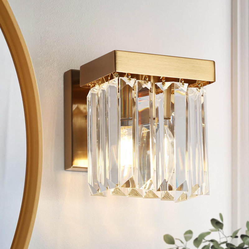 Barela 1- Light Dimmable Crystal Armed Wall Sconce