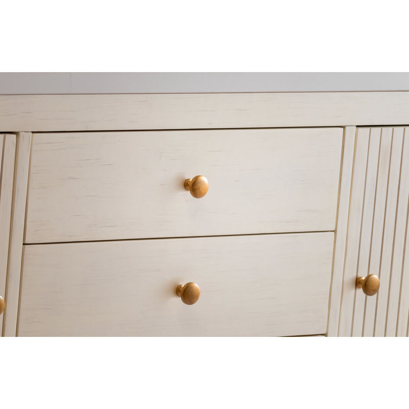 Lisbon 72"L Free Standing Vanity Base in Antique White
