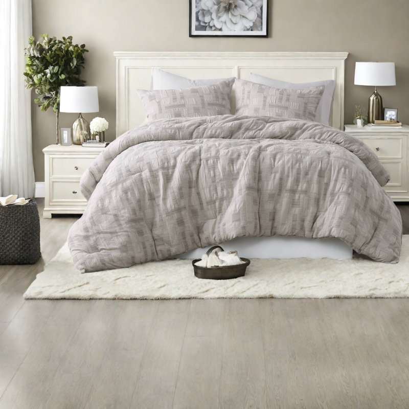 Ensembles de literie de qualité supérieure en jacquard de coton double, grand confort moderne