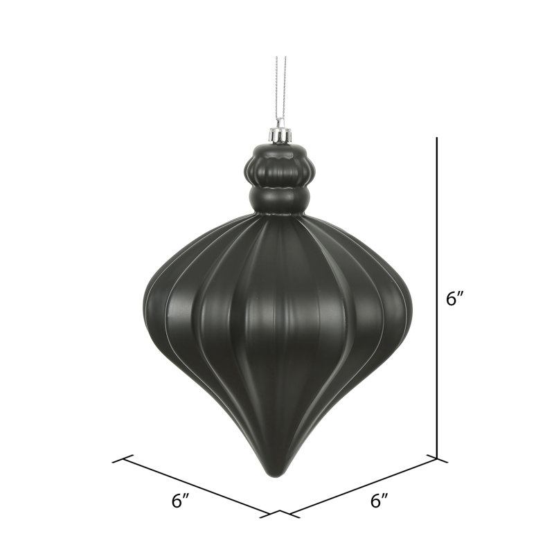 Ornement de Noël oignon 6 po, Noir
