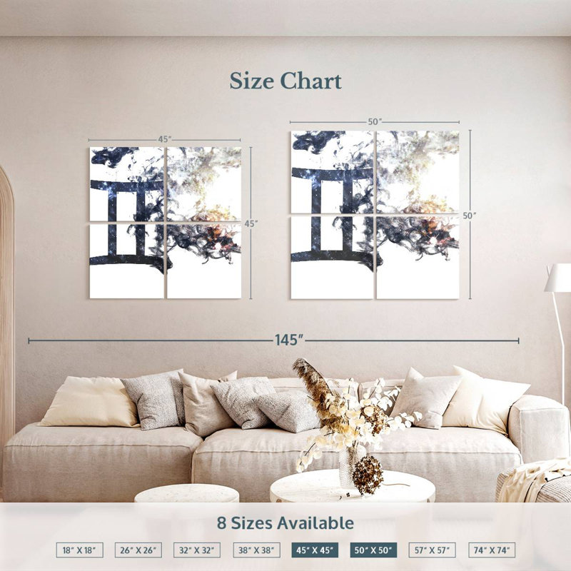 Adella Smoky Gemini, 45" H x 45" W