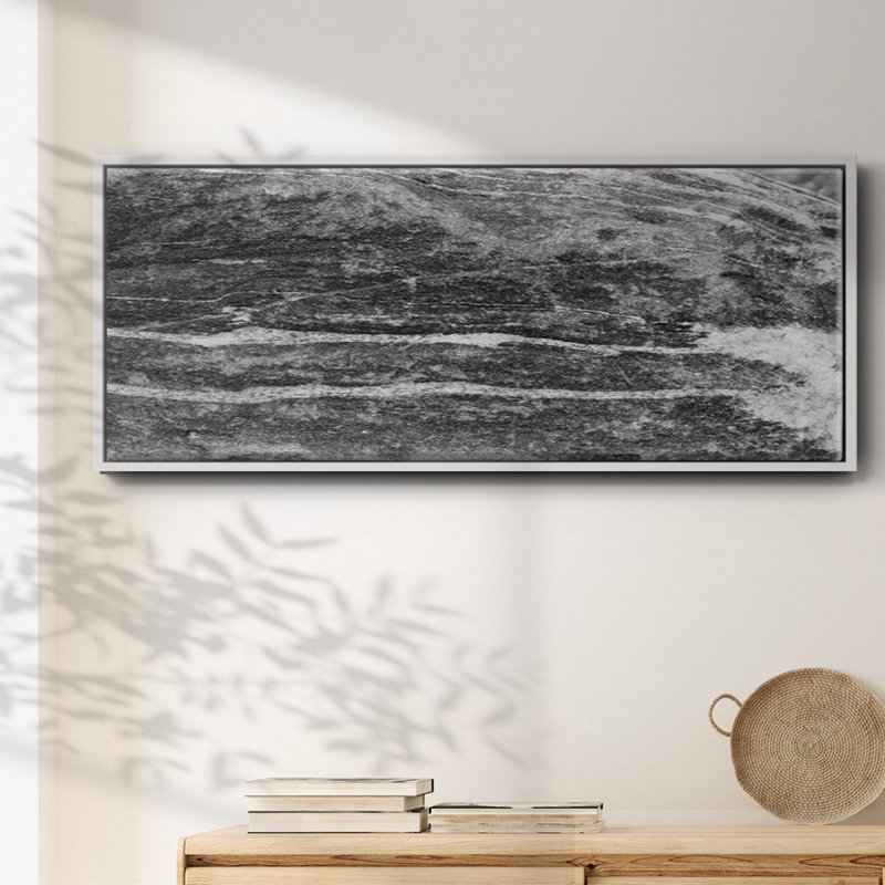 Found Textures X - Toile encadrée de qualité supérieure - prête à être accrochée, H 24 po x l 60 po x P 1,5 po