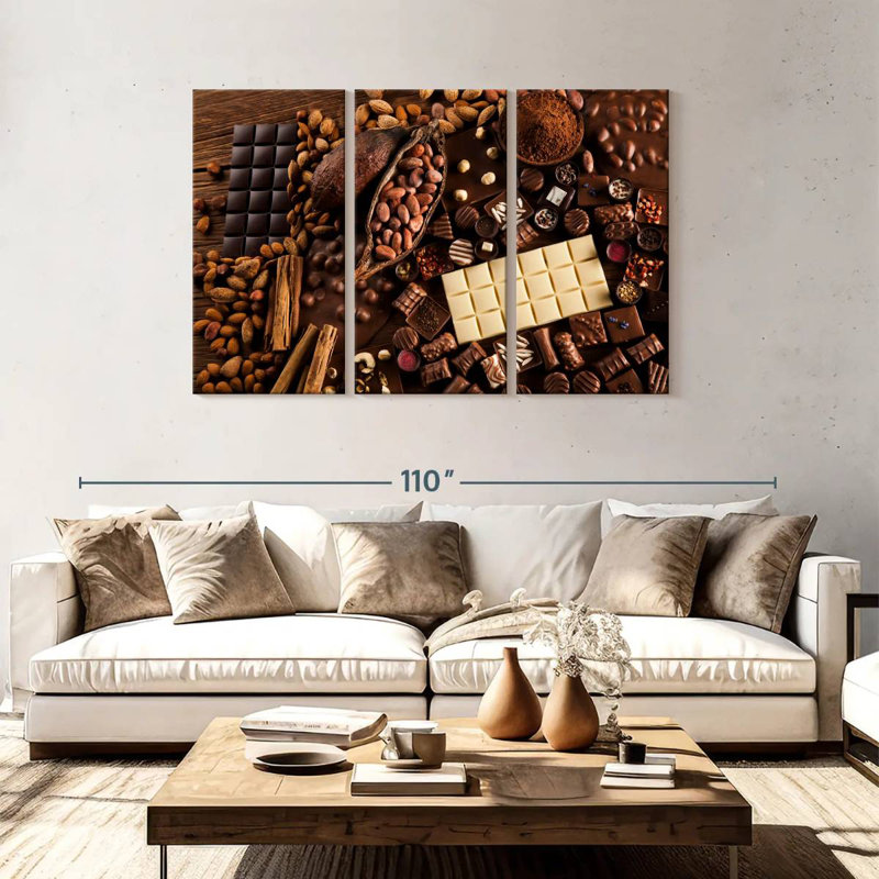 Yarlin Chocolate Bliss, 48" H x 74" W