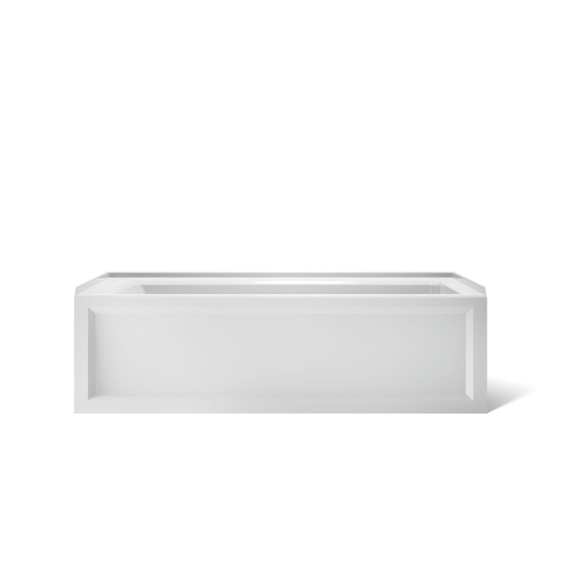 Archer 66" x 32" Soaking Bathtub, Ice Grey, Right
