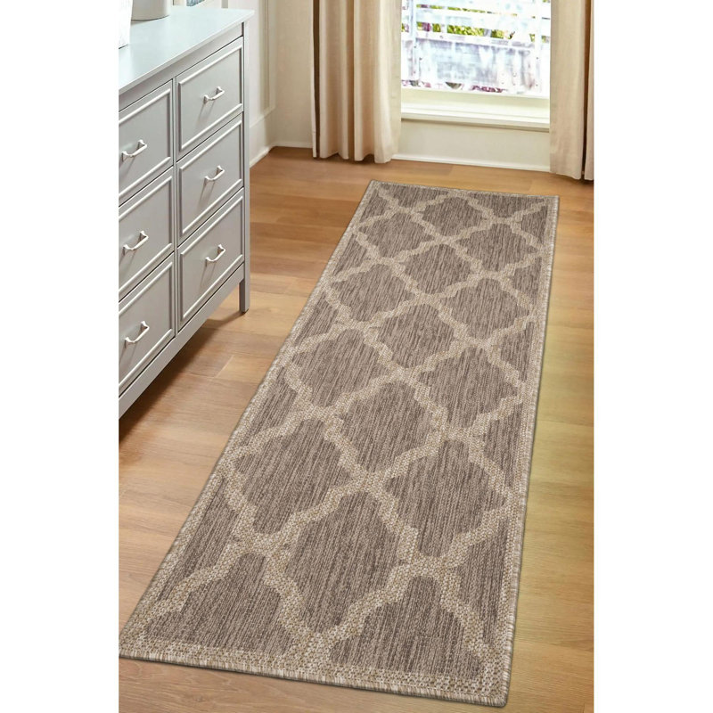 TRELLIS GREL FLATW LATTE 160/225cm, Runner 60 x 230 cm