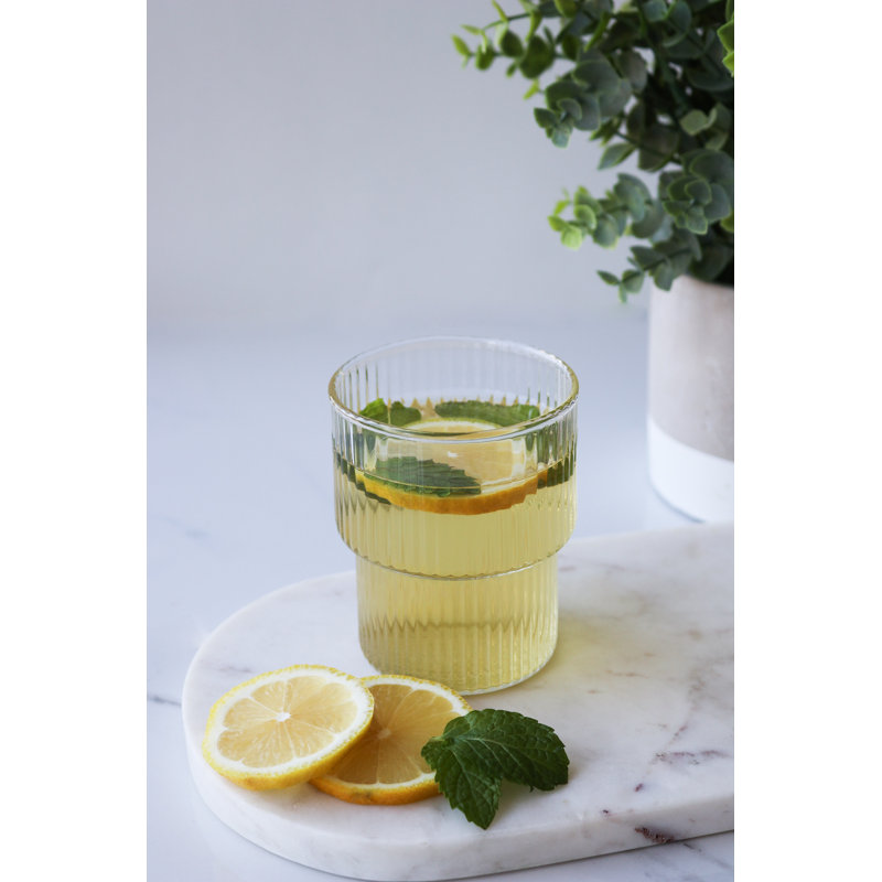 Minimalist Vertical Stripes Glass Cup - 10 oz