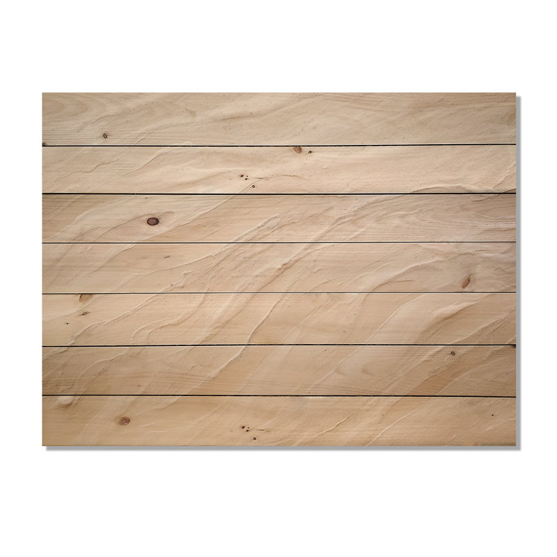 Charme moderne sable beige plage - art mural en bois de sable de plage côtier sur bois de pin naturel, H 30 po x l 40 po