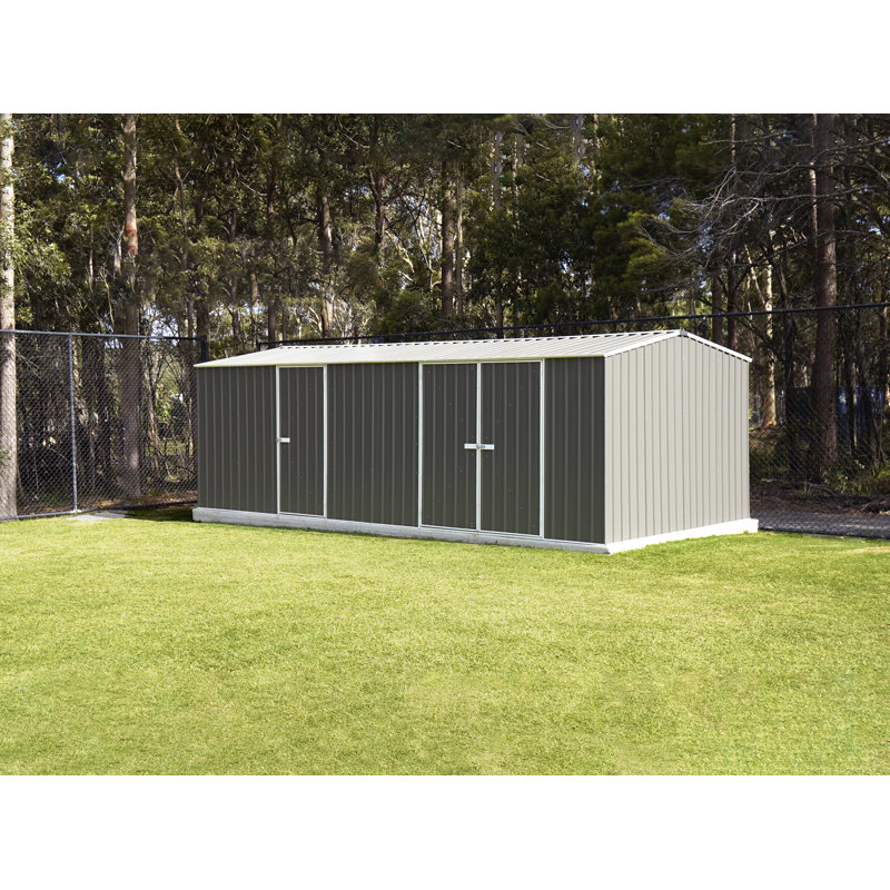 Woodland Gray 20' x 10' Galvanized Steel Metal Workshop Shed