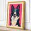 Happy Collie Modern - Wrapped Canvas-1645120393-1645120397