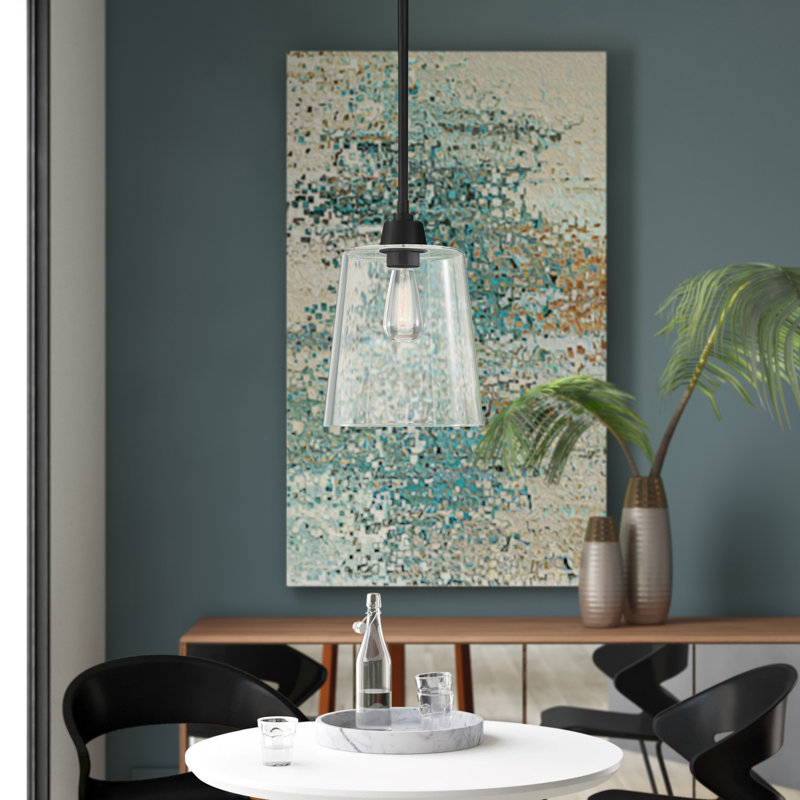 Luminaire suspendu 1 lumière Meridian, Noir mat