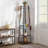 Industrial Style Freestanding Coat Rack: Hall Tree with Storage Shelves, Metal Basket & 8 Hooks-1594119838