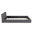 Grand lit plateforme tapissier avec tissu épais, lit au sol avec structure solide-1356830509