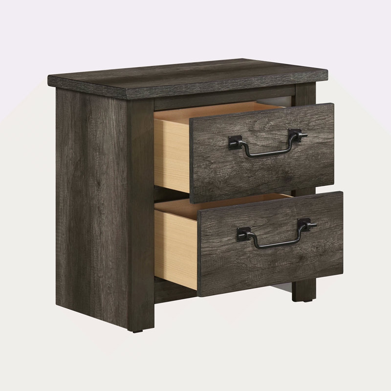Table de chevet à 2 tiroirs avec table de chevet et meuble en bois