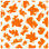 Tapisserie murale orange à motif camouflage - Décoration murale camouflage