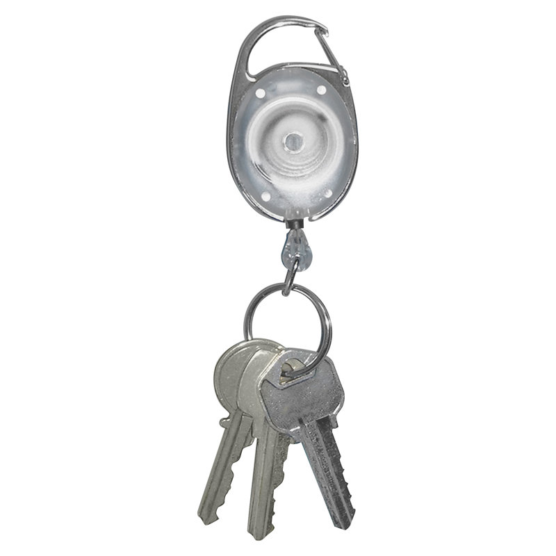 Porte-clés Reel, cordon rétractable 30 po, paquet de 6, chrome