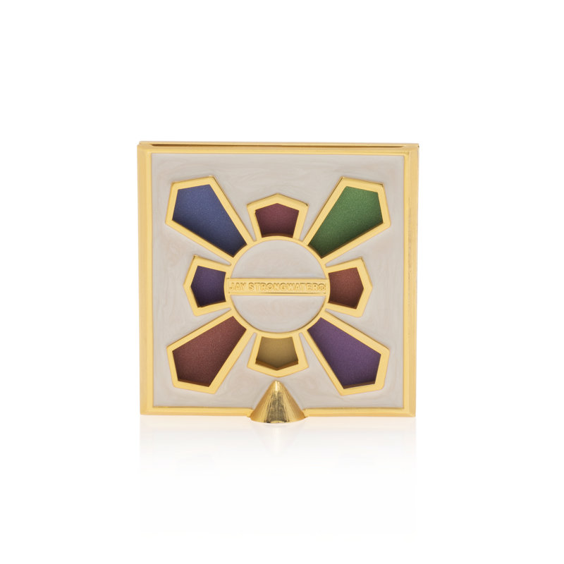 Leland Pavé Corner Crystal Matte Picture Frame, Gold/Purple/Green