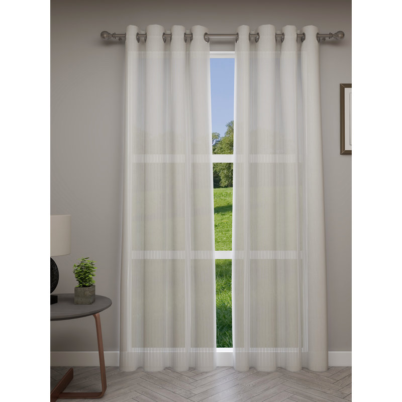 Semi Sheer Curtain Pair, Cream