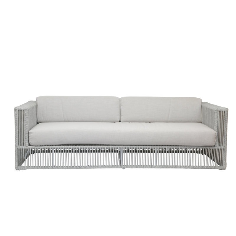 Miami Outdoor 3 - Seat Patio Sofa, Echo Ash Sunbrella®