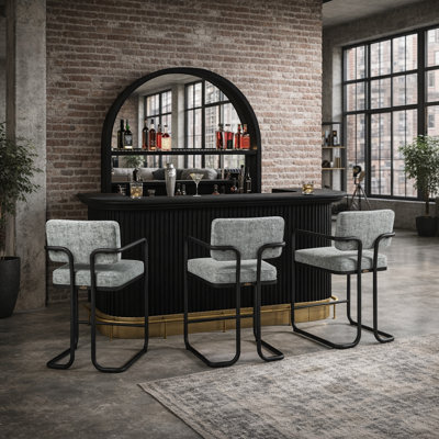 Bar à cocktail de 84 po avec repose-pieds et barre arrière Prohibition Series de Prohibition Series