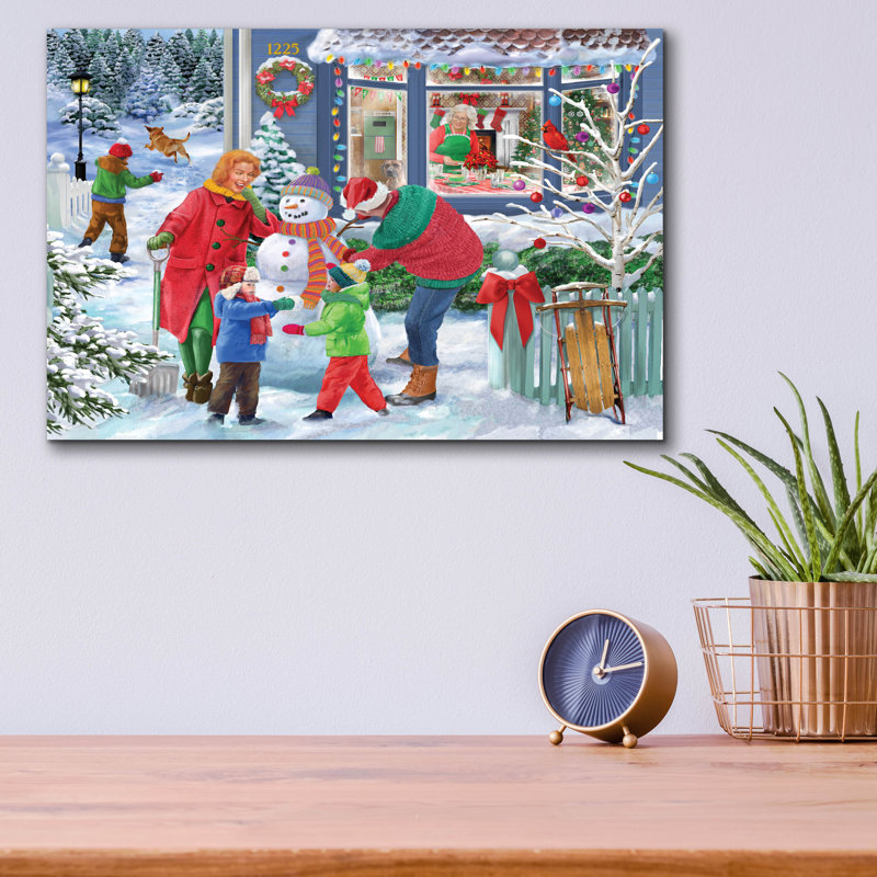 «The Holiday Aisle®» Avant le dîner de Noël »par Bigelow, illustrations en verre acrylique, H 12 po x l 16 po x P 0,13 po