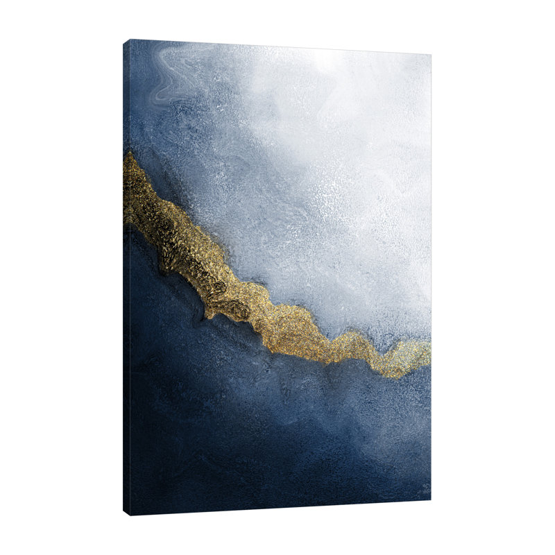 «In the Stream» par Kimberly Allen - peinture sur toile tendue, H 24 po x l 16 po x P 1,5 po