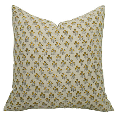 Housse de coussin en coton Fab divine Vintage - motif floral, fabriqué à la main