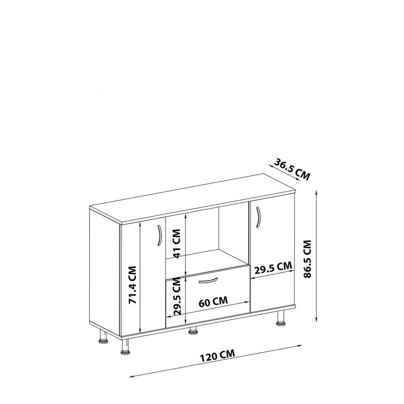 120" Wide Sideboard