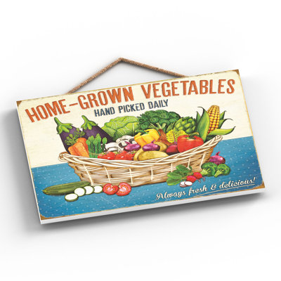 Home Grown Vegetables - Print on MDF