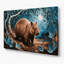 Faune, art mural gris en métal Wombat-882063341