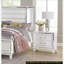 Table de chevet 2 tiroirs Glam White Silver