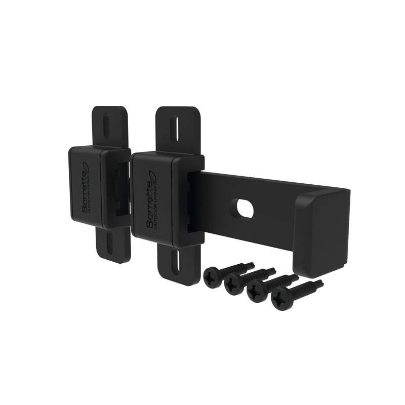 Black Steel Manual Slide Bar Gate Latch