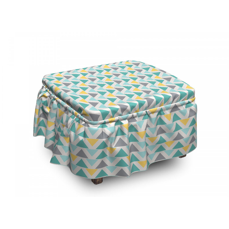 Ensemble de housse pour repose-pieds coussin de boîte 2 pièces