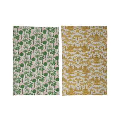 Torchons en coton avec motif