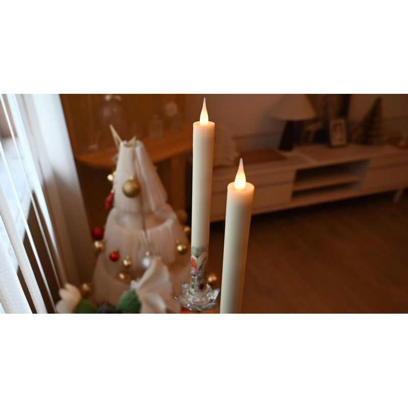 Bougie rechargeable sans flamme avec minuterie à distance, bougies à flamme de cire réelle à mouvement 3D (avec télécommande, base de chargement et câble USB) (paquet de 2 fleurs sauvages, 9 po)