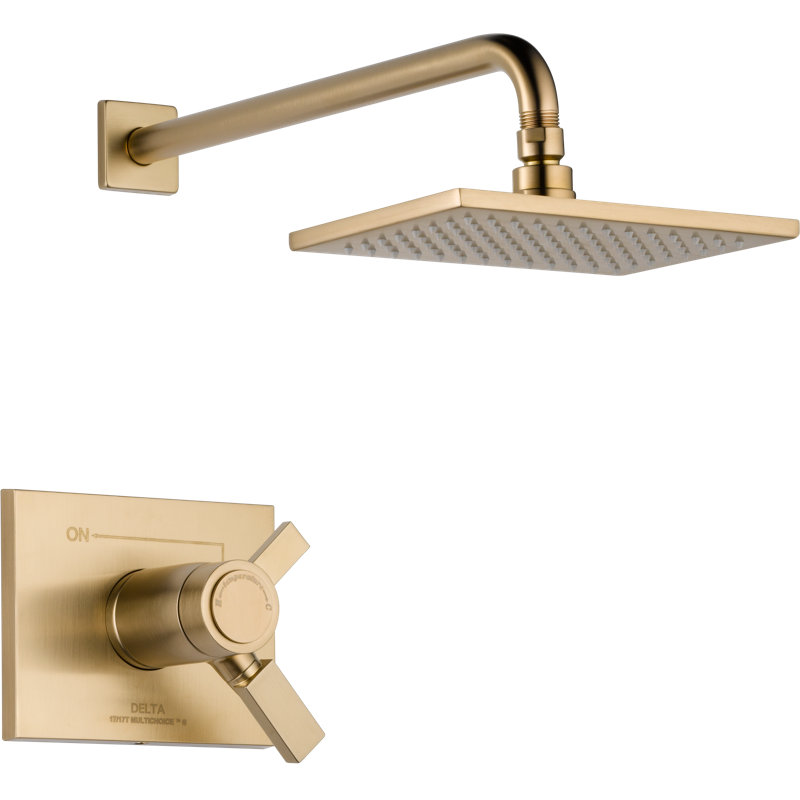 Garniture de robinet de douche à contrôle de volume Vero avec poignées levier et TempAssure, Bronze-Champagne lustré