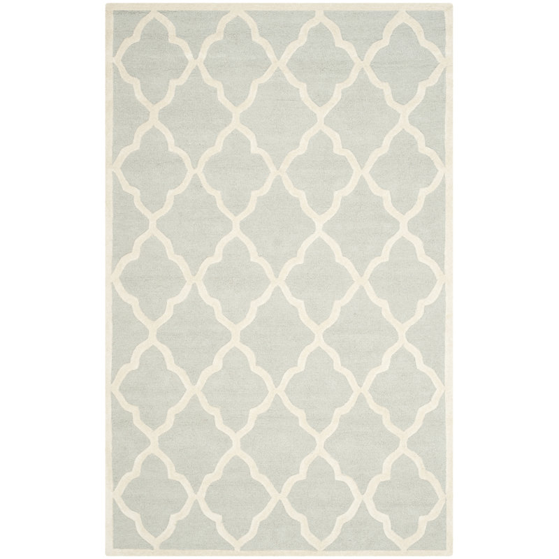 Roan Geometric Wool Hand Woven Area Rug, Rectangle 152 x 244 cm