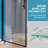 34'' - 35 1/4'' W x 72'' H Frameless Pivot Swing Shower Doors Tempered Glass Bathroom Door with Handle-101257011-101257012