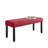 Fabric Dining Bench With Nailhead Trim, Red