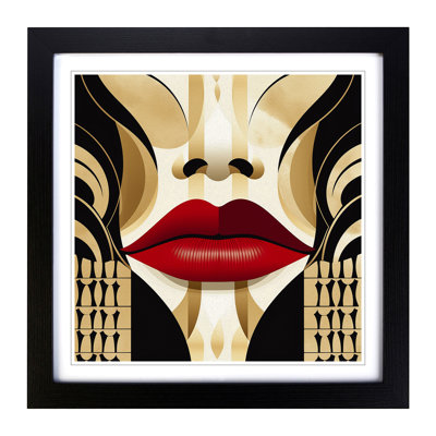Lips No.1 - Single Picture Frame Print on Wood