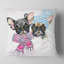 Jolis chiots avec des châles de cou - oreiller imprimé animal-30745591-30745587