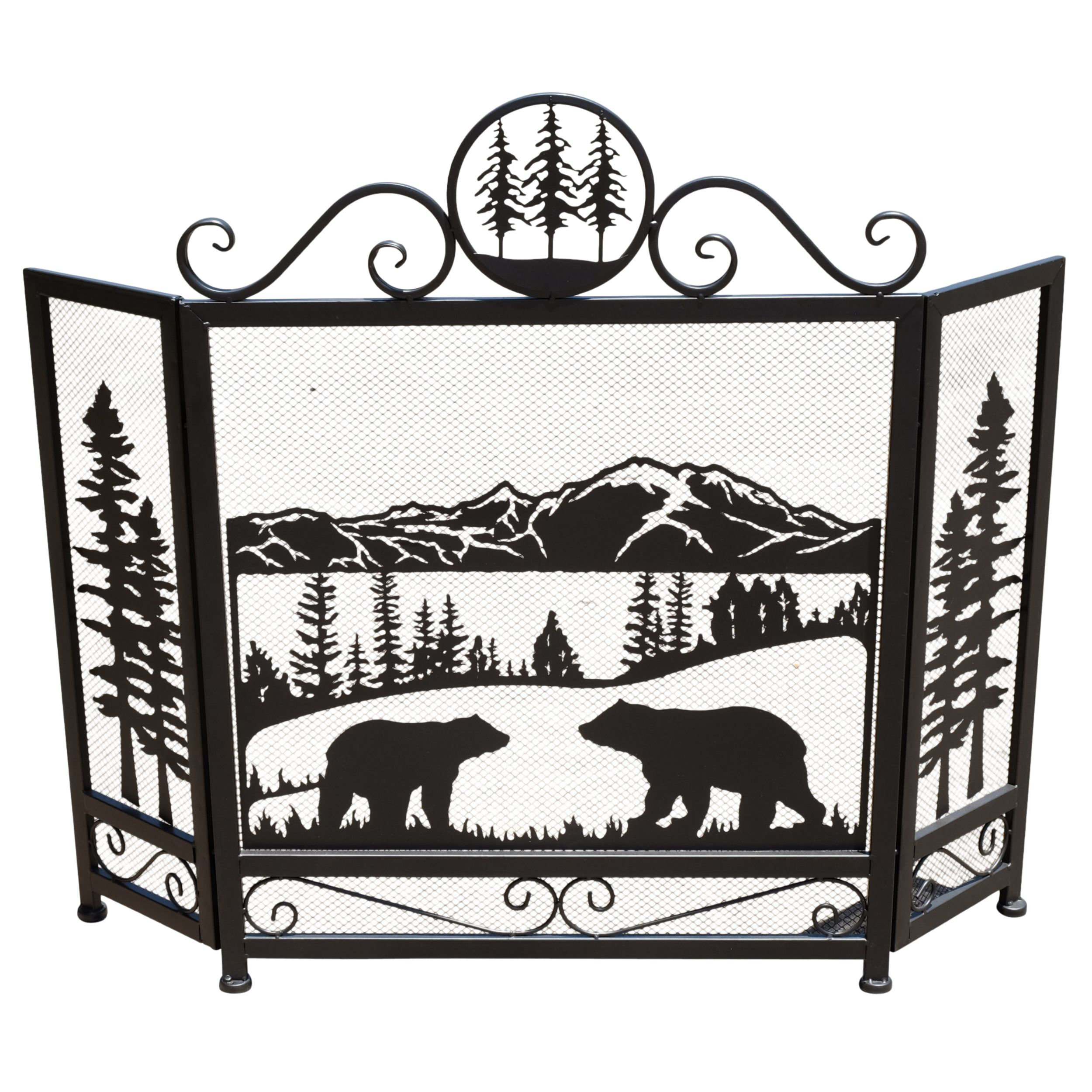 Winston Porter Santoya Metal Fireplace Screen 