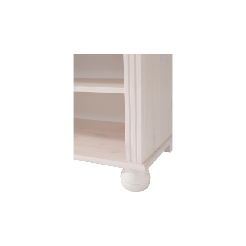 Aikin Solid Wood Standard Bookcase, White, 140cm H x 45cm W x 30cm D