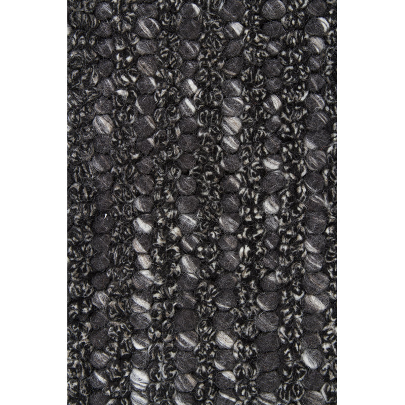 Anni Black/Gray Area Rug, Rectangle 5' x 7'6"