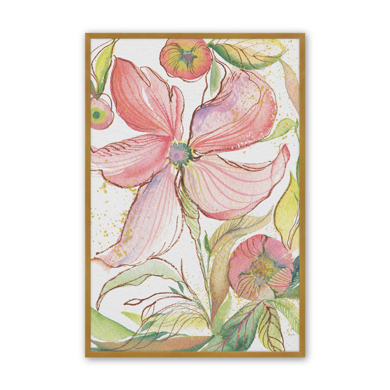 «Spring Shimmer» par Kristy riz, reproduction d'art sur toile, H 16 po x l 12 po, Doré