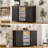 Large Coffee Bar Cabinet With Fridge Space(fridge Not Included),  Liquor Cabinets With Drawer & Storage,   Buffet Sideboard Table For Home, Fluted Modern Design,53.2" L