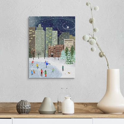 Noël dans la ville Noël dans la ville II - peinture sur toile tendue
